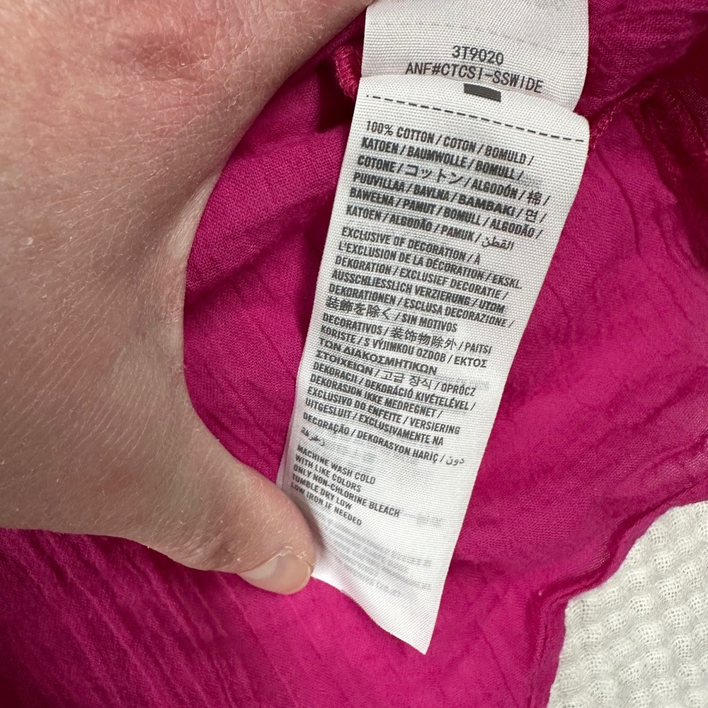 Y2K Hollister pink crochet-style babydoll tank top with tassels size M - Picture 6 of 9